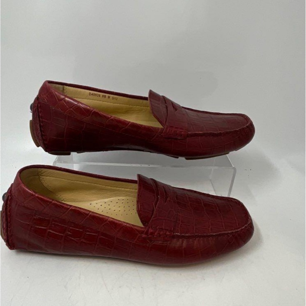Cole Haan Red Leather Driving shoes Leather Size 8 - Picture 1 of 7
